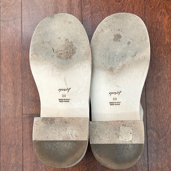 Women’s Marsell Cream Suede Lace-Up Shoes, Whitewash Stacked Heels, Size 9 - Picture 13 of 16